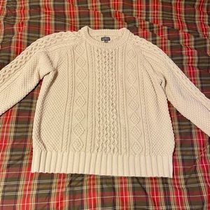 LL Bean Signature Fisherman Sweater LARGE